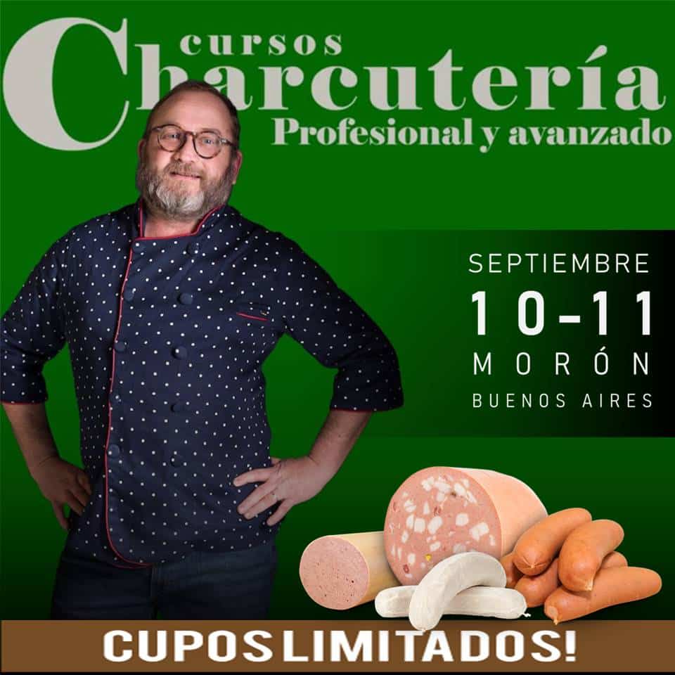 CURSOS CHARCUTERIA PROFESIONAL Y AVANZADO 10 Y 11 DE SEPTIEMBRE MORON BS AS