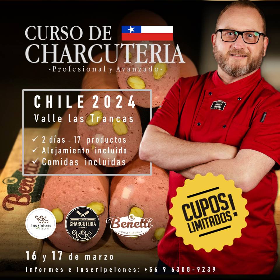 CURSO PROFESIONAL Y AVANZADO DE CHARCUTERÍA VALLE LAS TRANCAS CHILE 2024