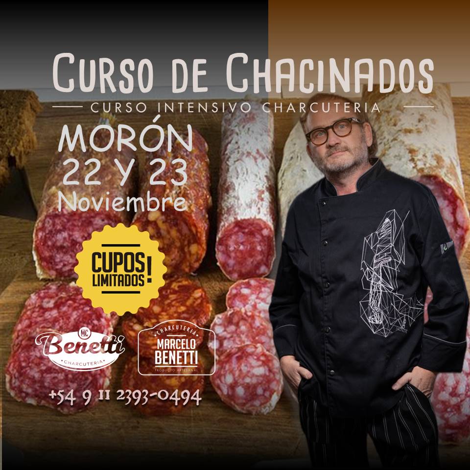 CURSOS CHARCUTERÍA PROFESIONAL Y AVANZADO 22 Y 23 DE NOVIEMBRE 2025 MORÓN BS AS